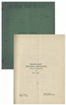 Moe Howards 24pp. Script Dated March 1950 for The Three Stooges Film Scrambled Brains, Working Title Impatient Patient -- Very Good Plus Condition